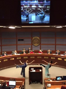 Shu-Chen addressing the Fairfax County Board of Supervisors this evening in support of the Arts Council of Fairfax County